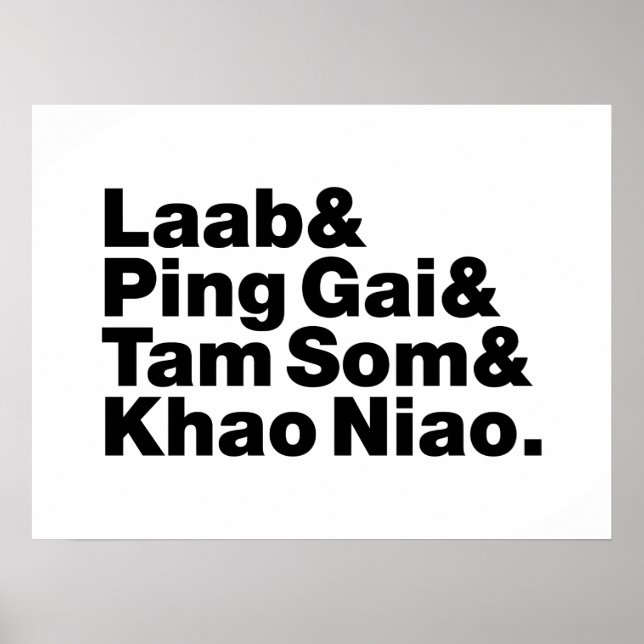 Póster Comida callejera de Laotian (Frente)