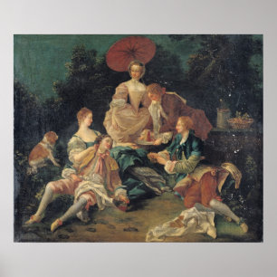 Póster Comida campestre en un parque