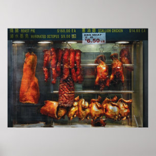 Póster Comida - carne de la carne asada para la venta