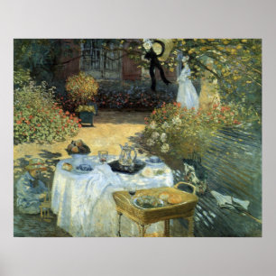 Póster Comida de Claude Monet, el impresionismo vintage