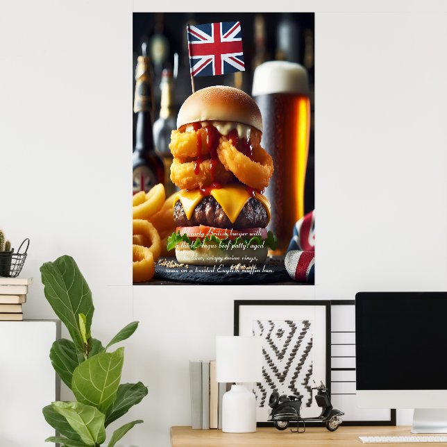 Póster Comida de Edimburgo: Gloria del Pub Grub 24x36 (Oficina en casa)