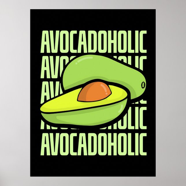 Póster Comida de fruta de aguacate (Frente)