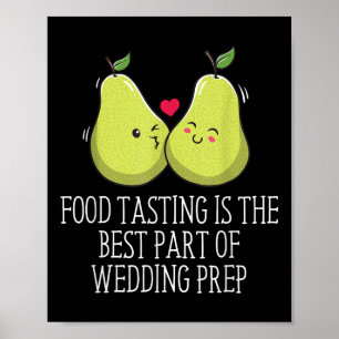 Póster Comida Degustando La Mejor Parte De La Boda Gracio