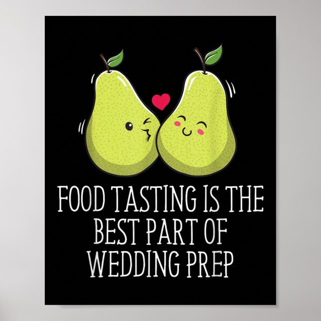 Póster Comida Degustando La Mejor Parte De La Boda Gracio (Frente)