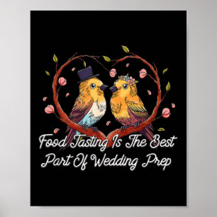 Póster Comida Degustando La Mejor Parte De La Boda Gracio