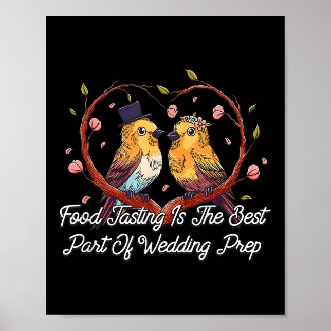 Póster Comida Degustando La Mejor Parte De La Boda Gracio (Frente)