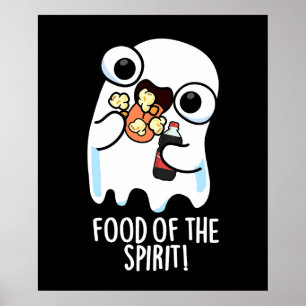 Póster Comida Del Espíritu Chiste De Fantasma Divertido F