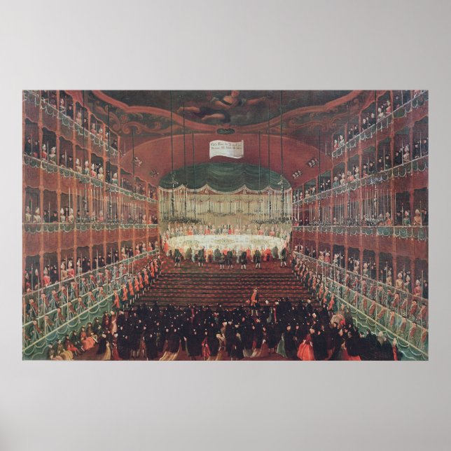 Póster Comida en el teatro San Benedetto (Frente)