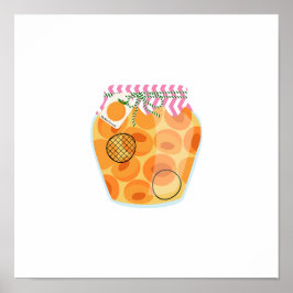 Póster Comida en lata - Apricots