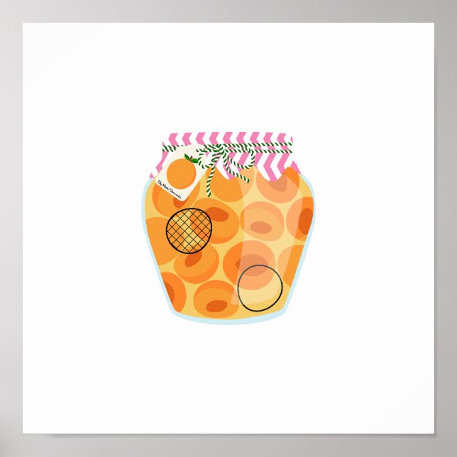 Póster Comida en lata - Apricots (Frente)