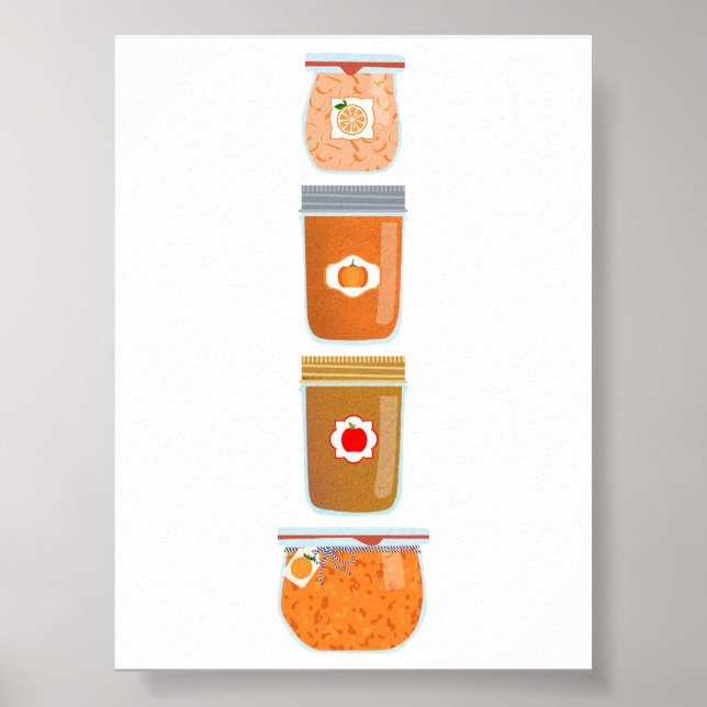 Póster Comida en lata - Atascos mixtos (Frente)