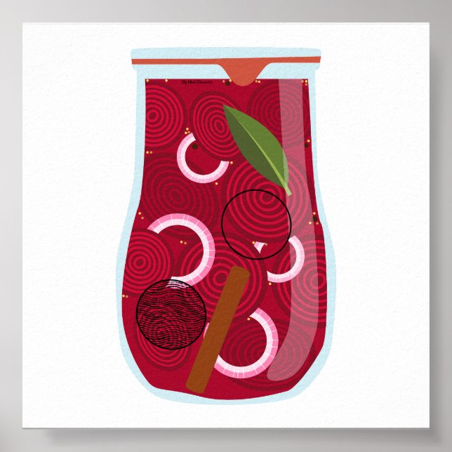 Póster Comida en lata - Bebidas picadas (Frente)