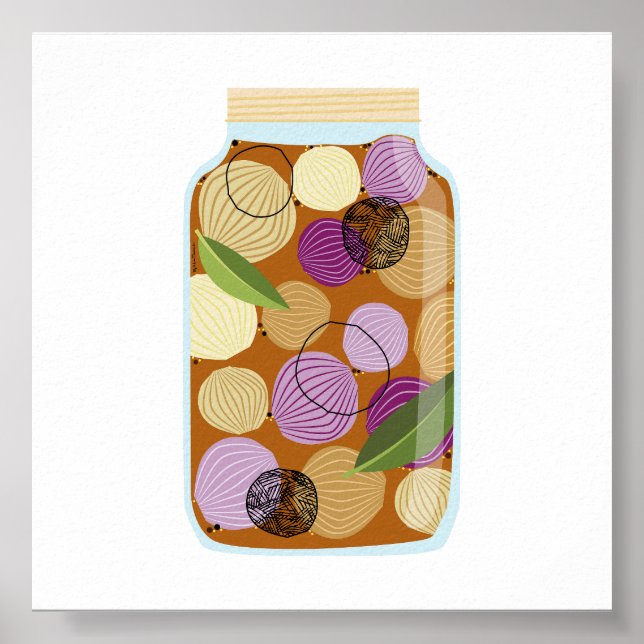 Póster Comida en lata - Cebollas recolectadas (Frente)