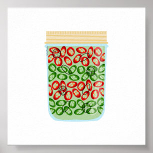 Póster Comida en lata - Pimientos de chile