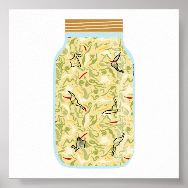 Póster Comida en lata - Sauerkraut (Frente)