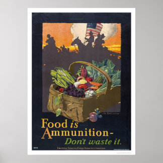 Póster Comida es munición