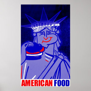 Póster COMIDA ESTADOUNIDENSE por New York City Urban59 St