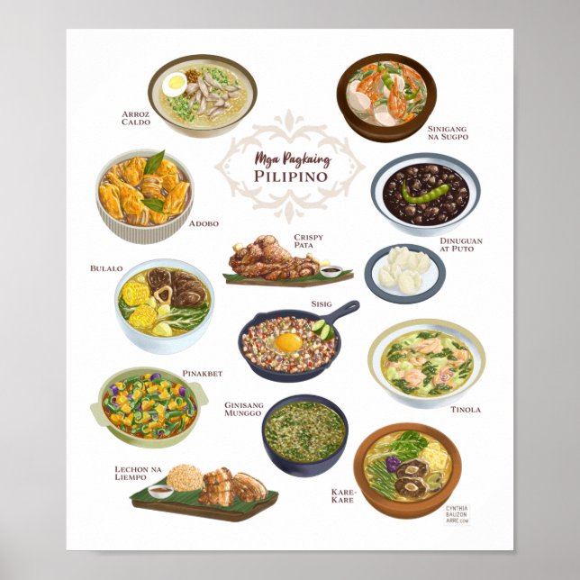 Póster Comida filipina / Platos / Cusina (Frente)