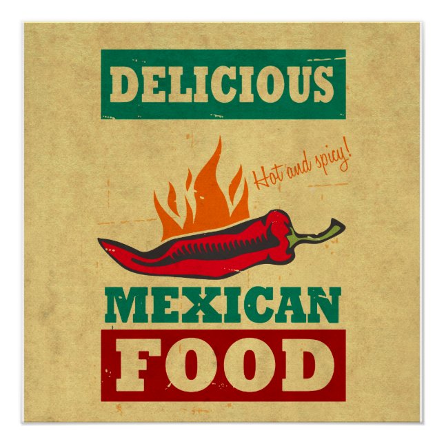 Póster Comida mexicana (Anverso)