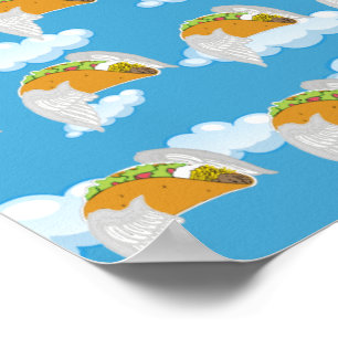 Póster Comida Mexicana Divertida Amante De Tacos Humor De