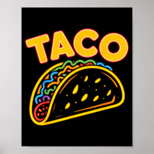 Póster Comida mexicana Taco 