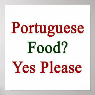 Póster Comida portuguesa Sí Por Favor