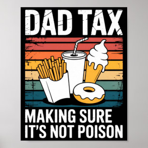Póster Comida Rápida Divertida Regalo Retro Impuesto Papá