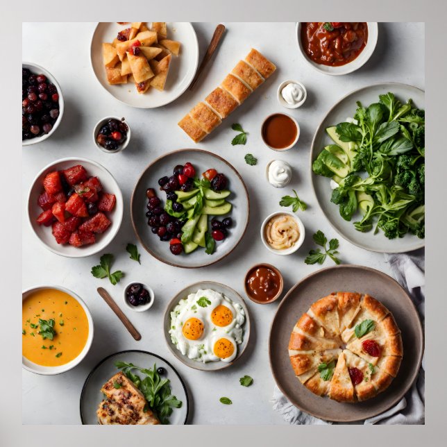 Póster Comida variada (Frente)