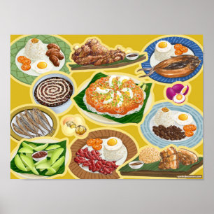 Póster Comidas filipinas / Comida Pinoy Comfort