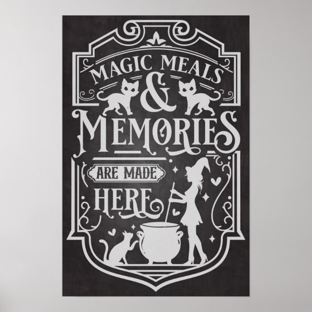 Póster Comidas Mágicas Y Recuerdos De Halloween (Frente)