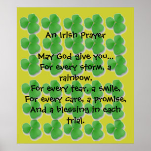 Póster Comienza Con $11.20 Una Oración Irlandesa