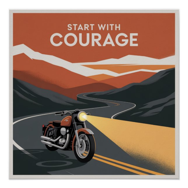 Póster Comienza Con Coraje (Anverso)