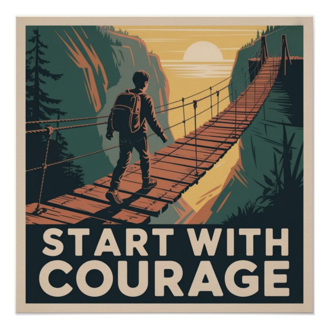 Póster Comienza Con Coraje (Anverso)