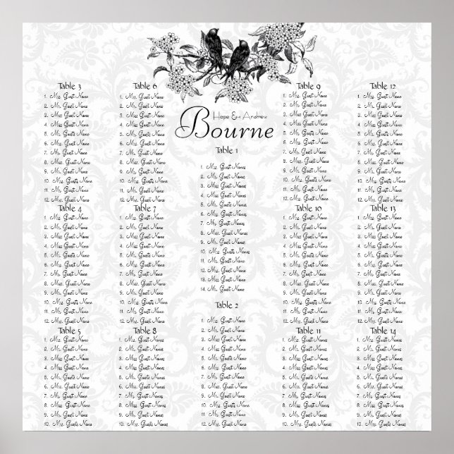 Póster Comienza con la tabla de asientos de 12.80 dólares (Frente)