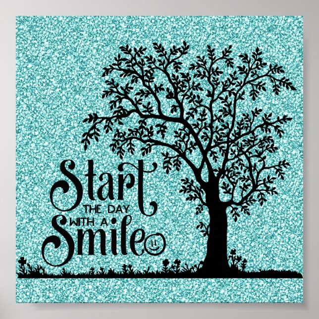 Póster Comienza el día con una sonrisa (Frente)