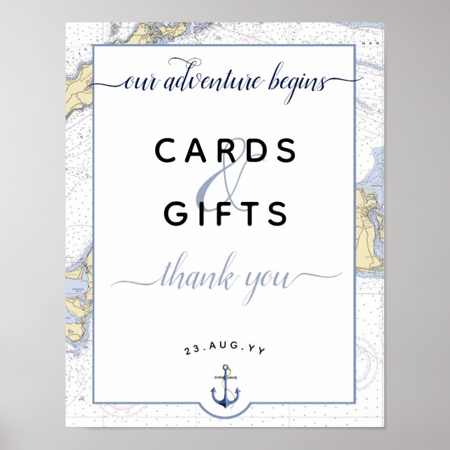 Póster Comienza nuestra aventura | Boda del Viñedo de Mar (Frente)