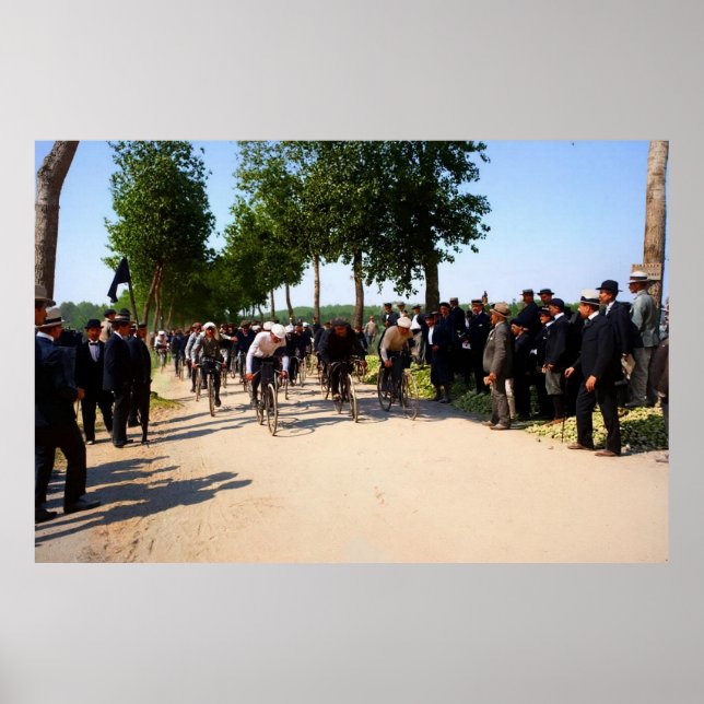 Póster Comienzo del primer Tour de Francia Circa 1903 (Frente)