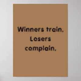 Póster comillas de motivación de gimnasio y marrón claro