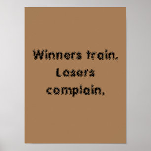 Póster comillas de motivación de gimnasio y marrón claro