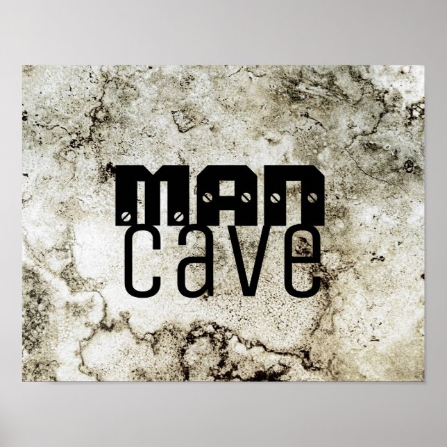 Póster comillas en caverna man poster texto en negrita so (Frente)