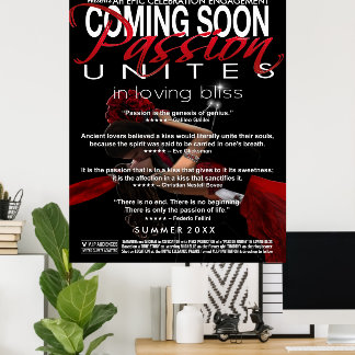 Póster Coming Soon Engagement Display Poster