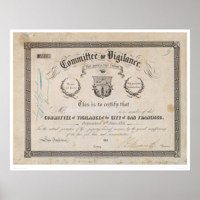 Póster Comité de Vigilancia, San Francisco (2539A) (Frente)