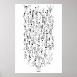 Póster Comix de mitos griegos - personajes de mitos selec