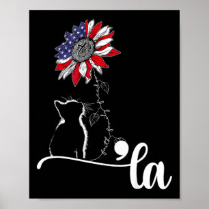 Póster Comma De Gato De Girasol La Kamala Harris Por El P