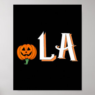 Póster Comma La Funny Kamala Harris 2024 Halloween Pumpki