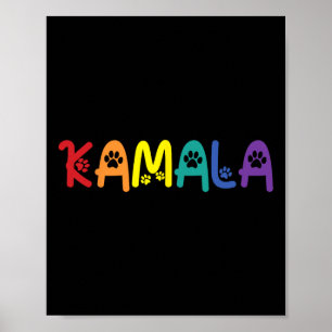 Póster Comma La Harris Graciosa Cat Lettering Lgbt Rainbo