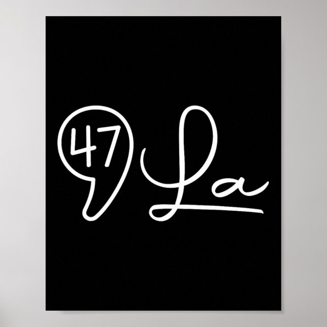 Póster Comma La Kamala Harris 47 Guión Femenino Para Muje (Frente)
