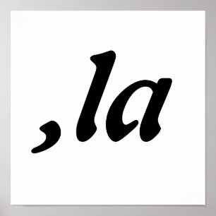 Póster Comma La Kamala Harris - diseño de texto personali