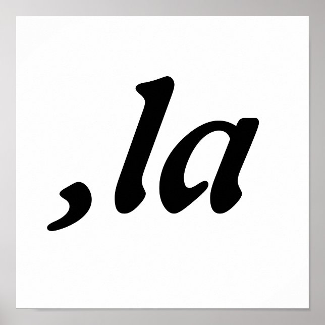 Póster Comma La Kamala Harris - diseño de texto personali (Frente)