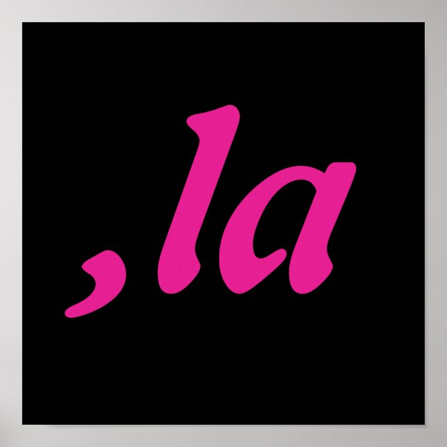 Póster Comma La Kamala Harris - diseño de texto personali (Frente)